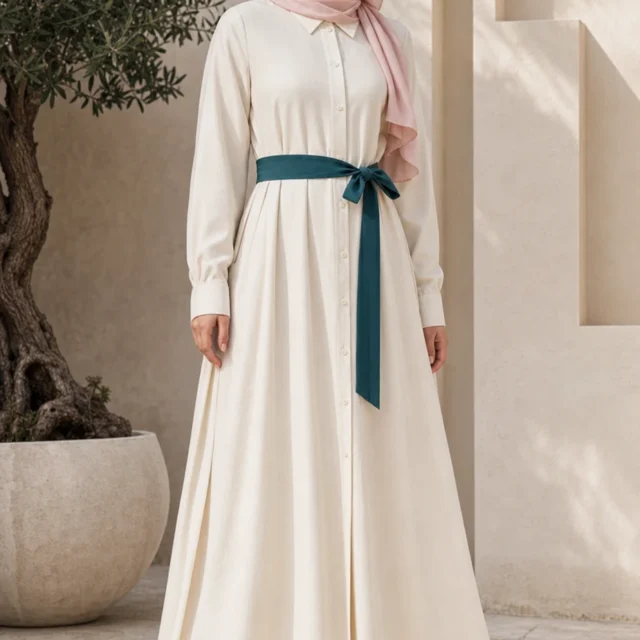 Noor Sash Shirt Dress